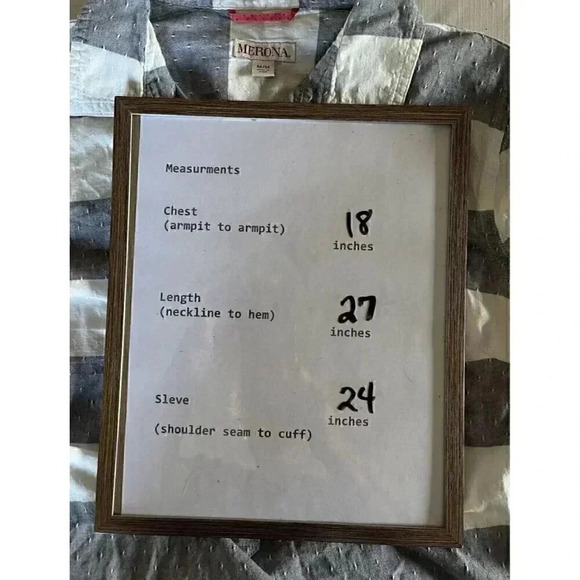 Merona Half Button Striped Collared Shirt w/ Pocket women’s Size M - Picture 7 of 7